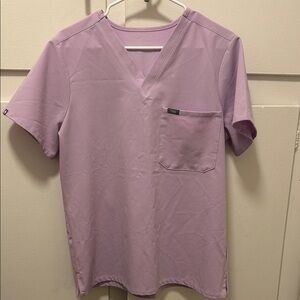 Figs Light Purple Scrub Top